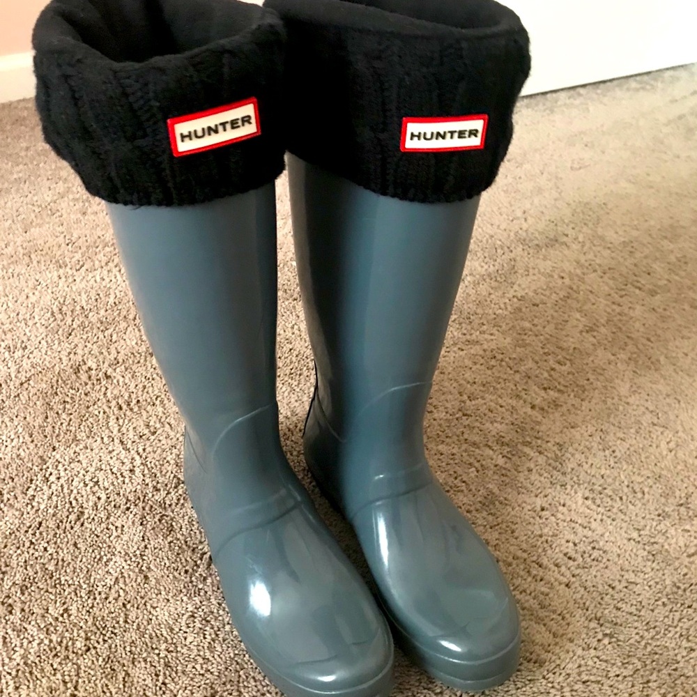 Hunter boots and socks